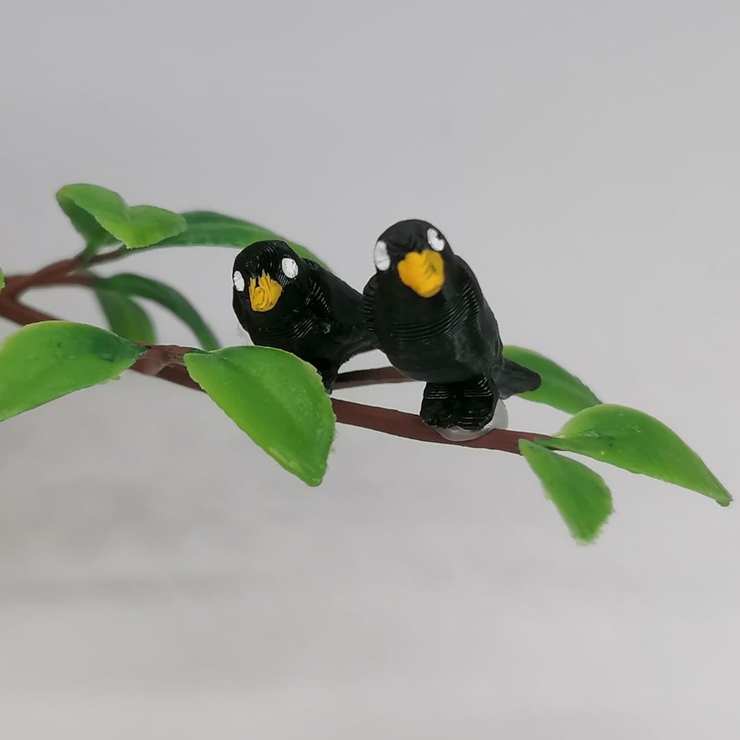 Vögel im Maßstab 1:12 - Miniaturen