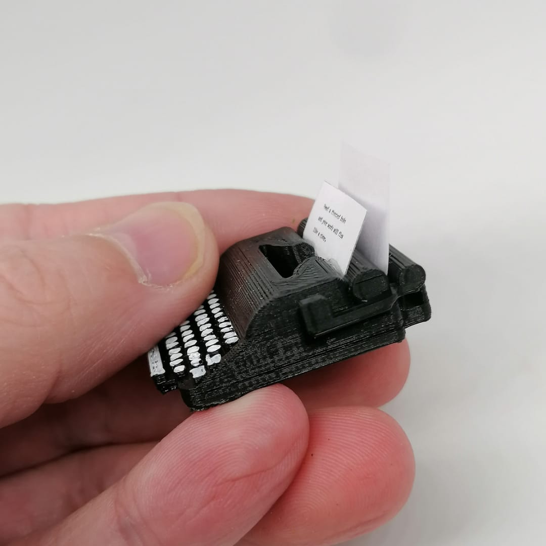 Miniatuur typemachine