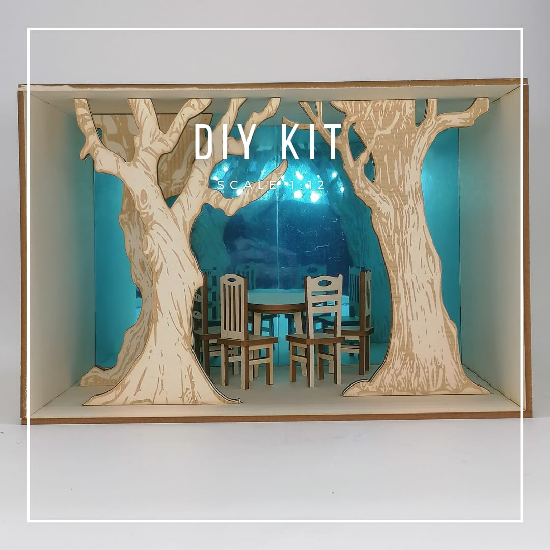 Forest Diorama Roombox with Mirror