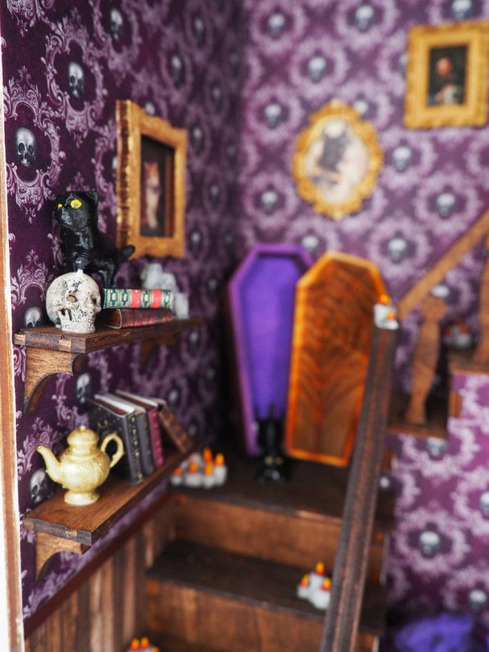 Vampieren houden van katten Diorama Roombox